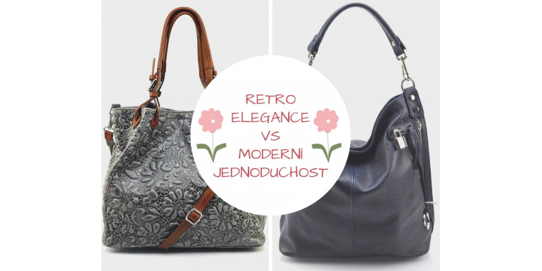 Retro elegance kožených kabelek vs moderní jednoduchost