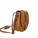 Kožená menší hnědá camel crossbody kabelka na rameno Jordane