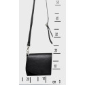 Větší praktická světle šedá kožená crossbody kabelka Lexie