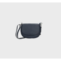 Větší praktická tmavě modrá kožená crossbody kabelka Lexie