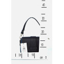 Malá stylová růžová kožená crossbody kabelka Leila