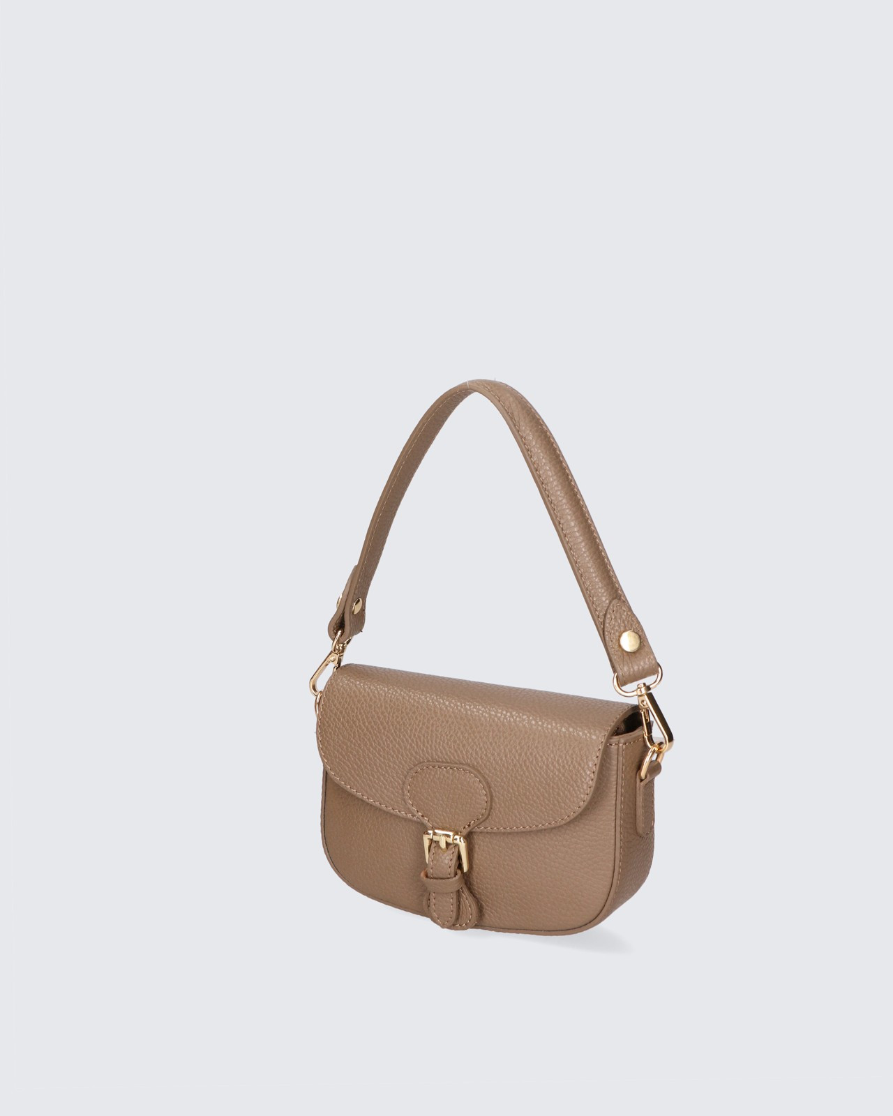 Malá atraktivní hnědá camel kožená crossbody kabelka Zoe Two