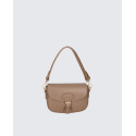 Malá atraktivní hnědá camel kožená crossbody kabelka Zoe Two