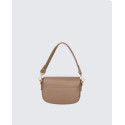 Malá atraktivní hnědá camel kožená crossbody kabelka Zoe Two