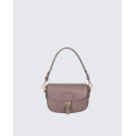 Malá atraktivní hnědá taupe kožená crossbody kabelka Zoe Two