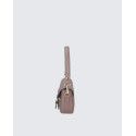 Malá atraktivní hnědá taupe kožená crossbody kabelka Zoe Two