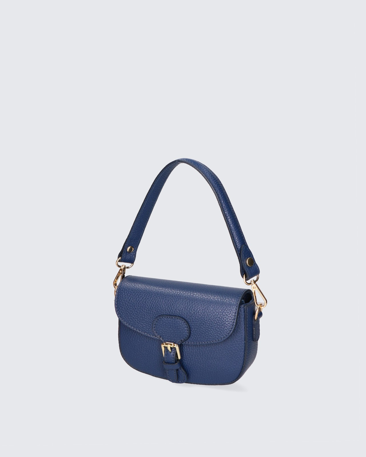 Malá atraktivní jeansově modrá kožená crossbody kabelka Zoe Two